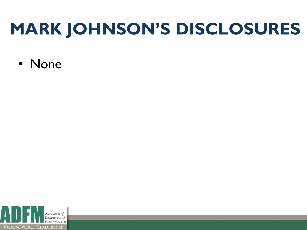 mark johnson s disclosures