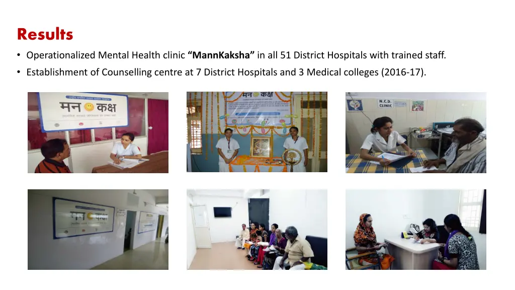 results operationalized mental health clinic