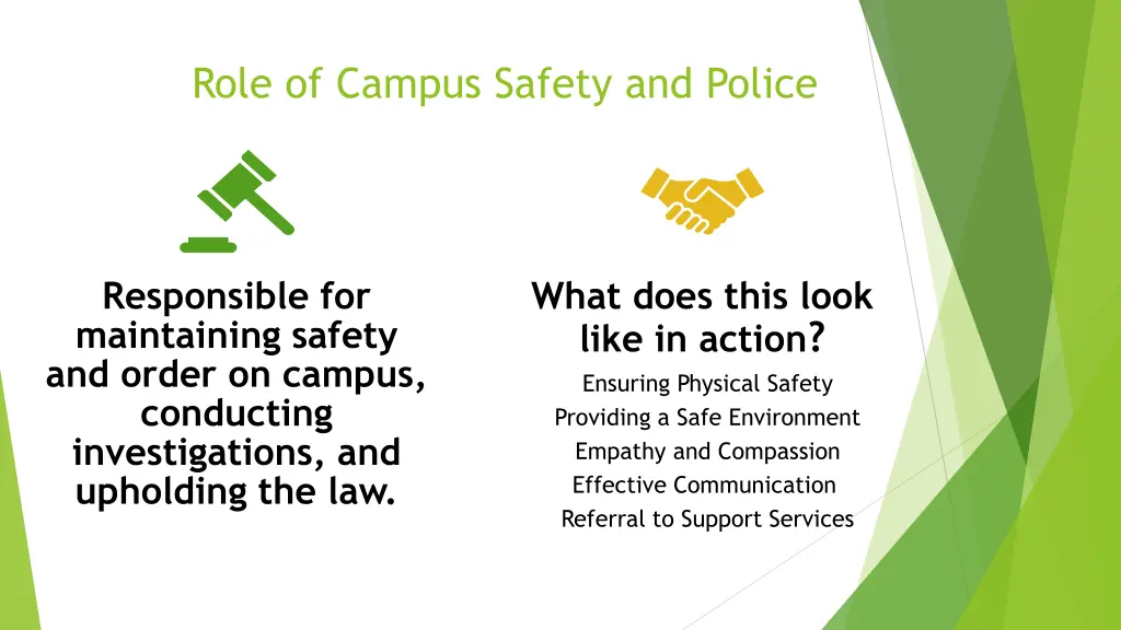 role of campus safety and police