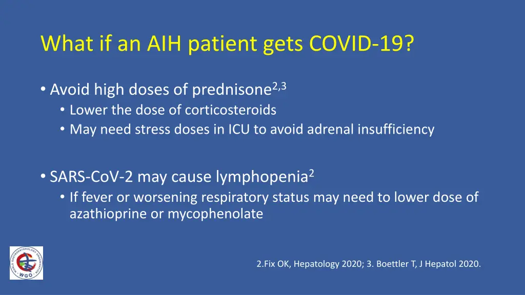 what if an aih patient gets covid 19