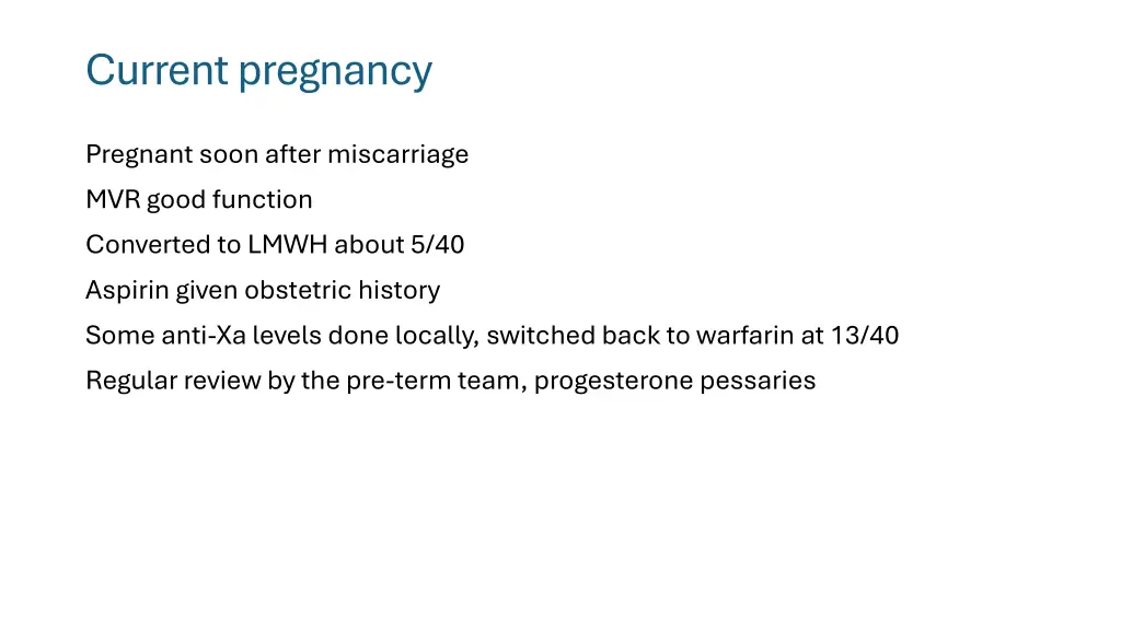 current pregnancy