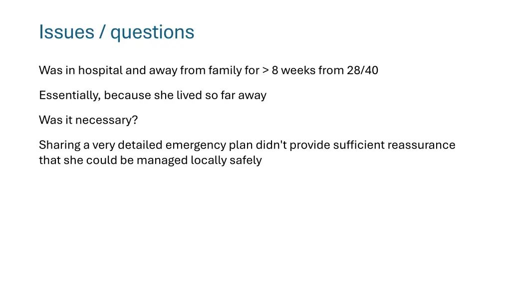 issues questions