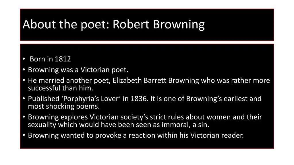 about the poet robert browning