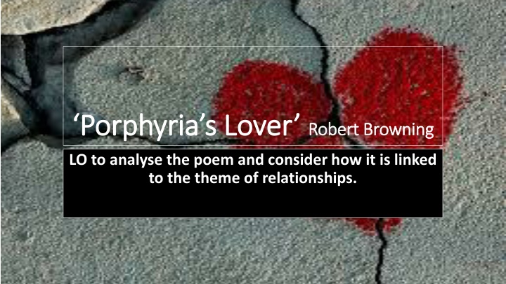 porphyria s lover porphyria s lover robert