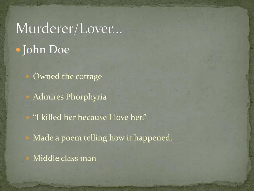 murderer lover
