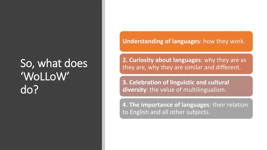 understanding of languages how they work