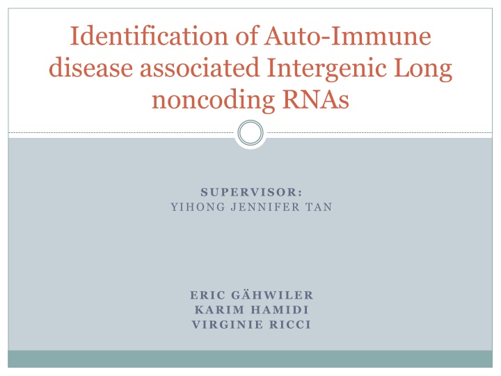identification of auto immune disease associated