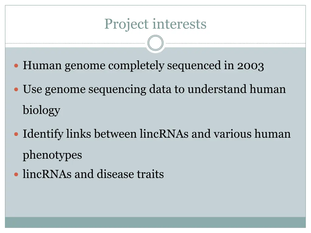 project interests