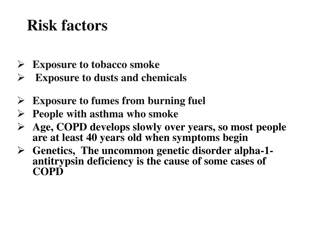 risk factors