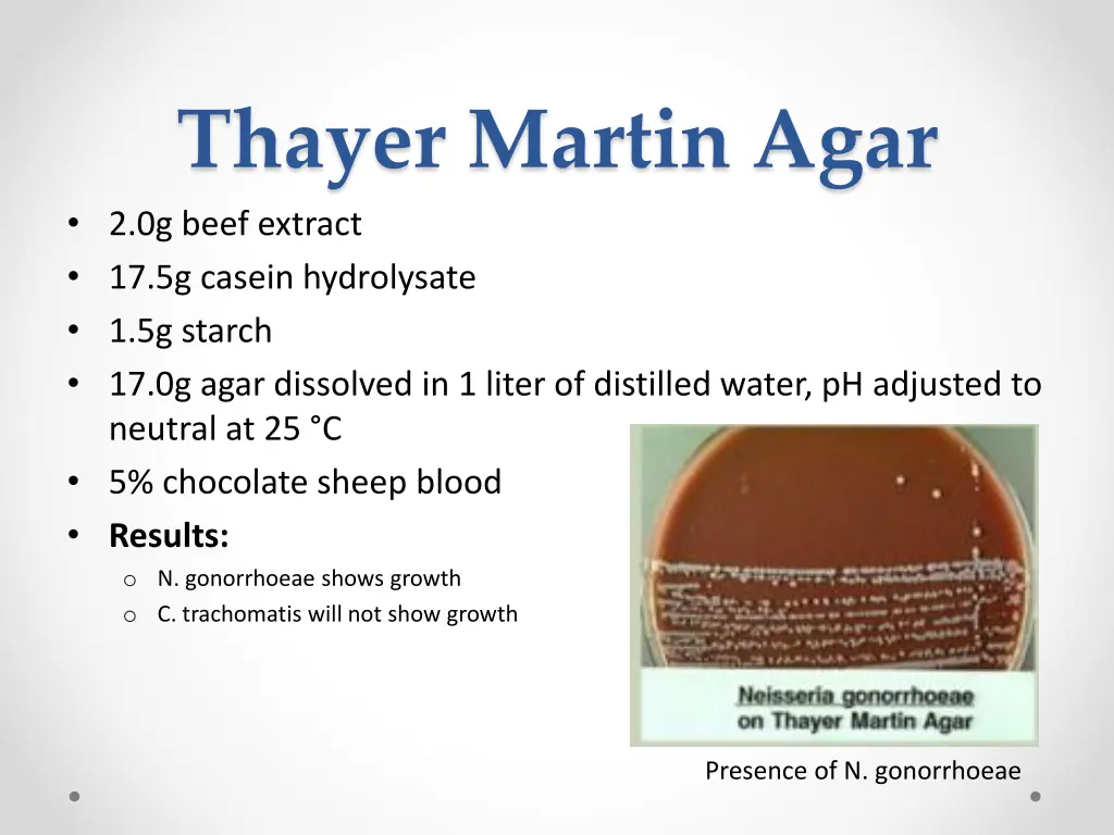 thayer martin agar 2 0g beef extract 17 5g casein