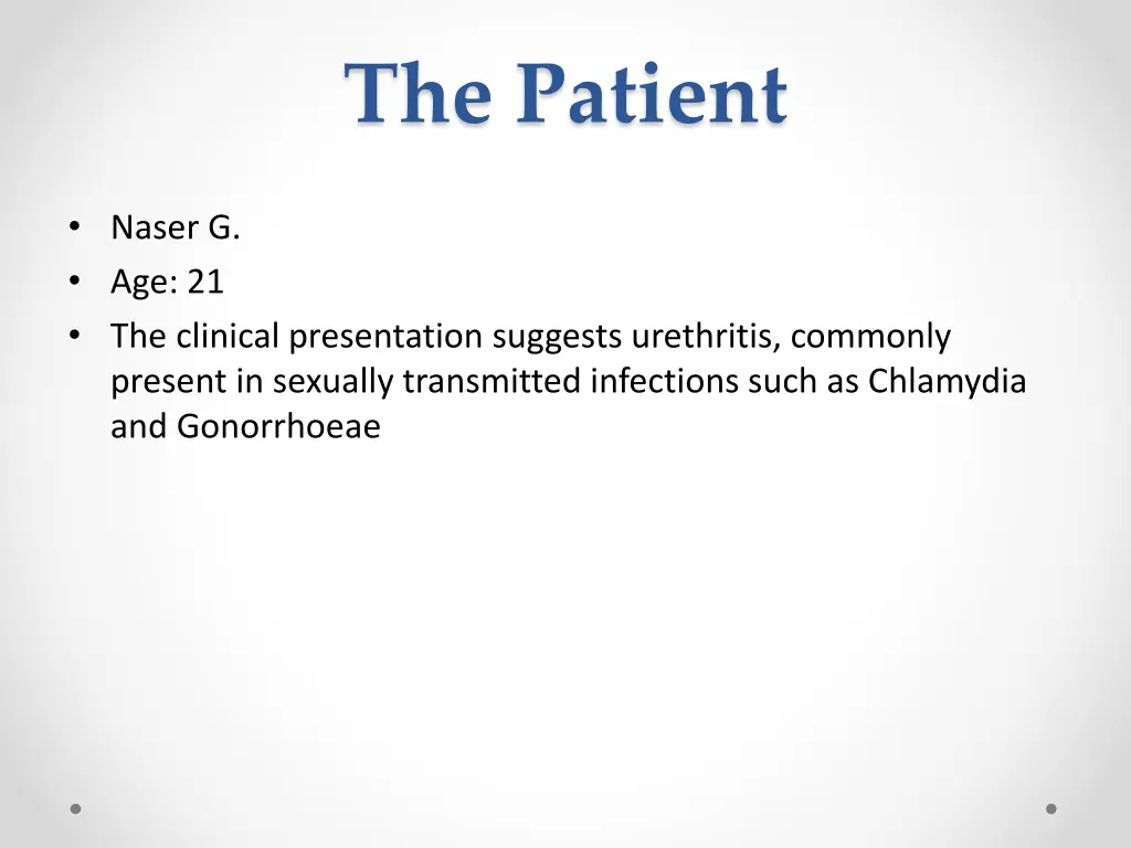 the patient