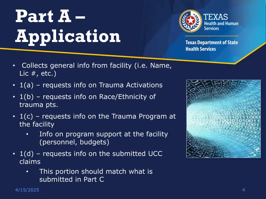 part a application