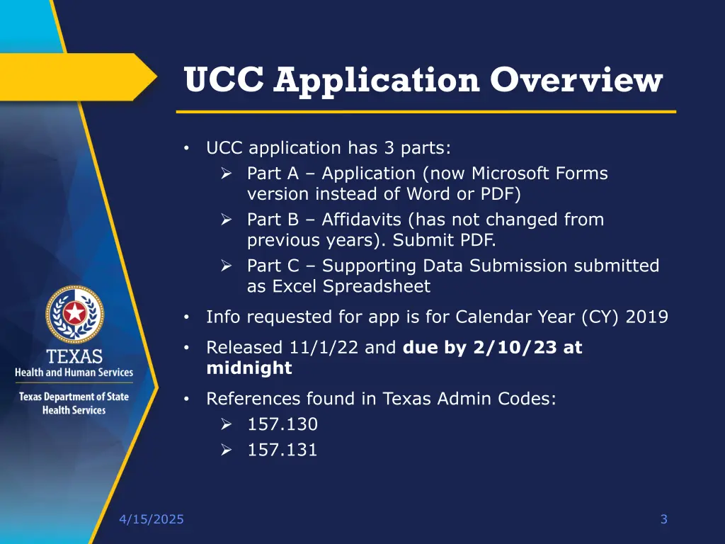 ucc application overview