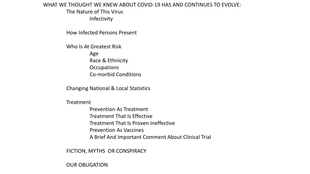 what we thought we knew about covid