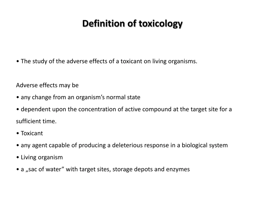 definition of toxicology
