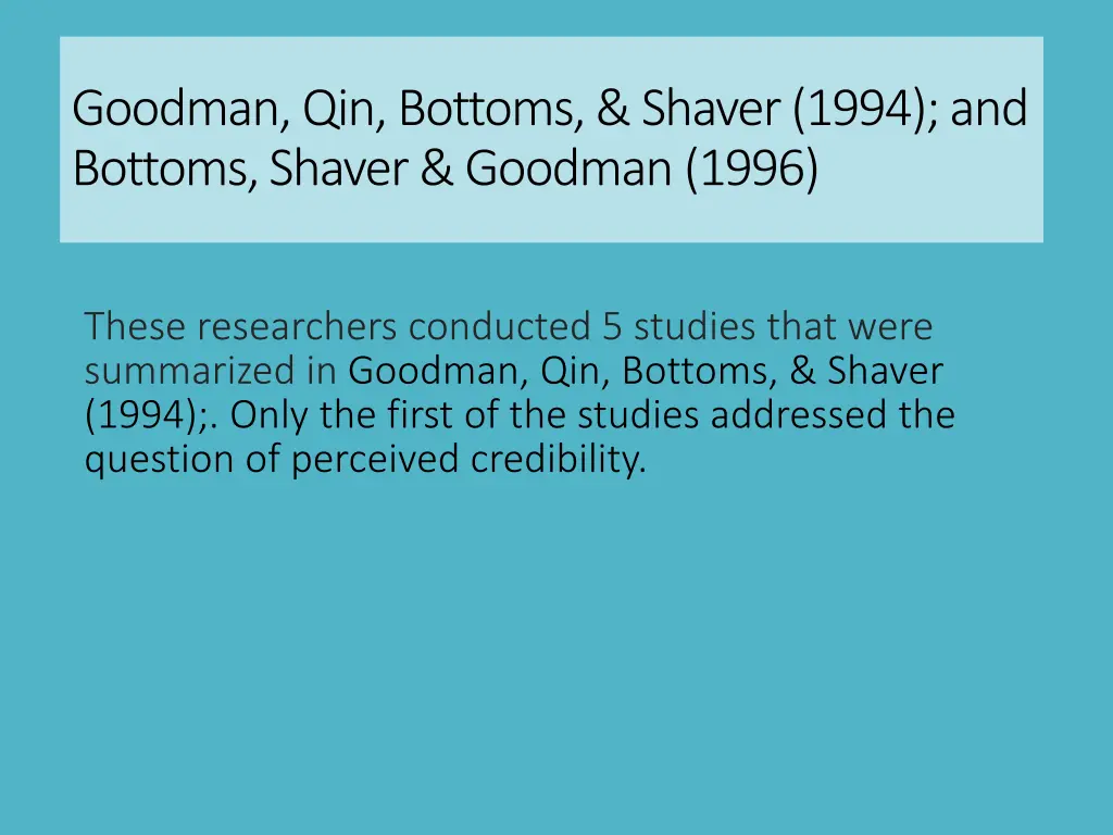 goodman qin bottoms shaver 1994 and bottoms