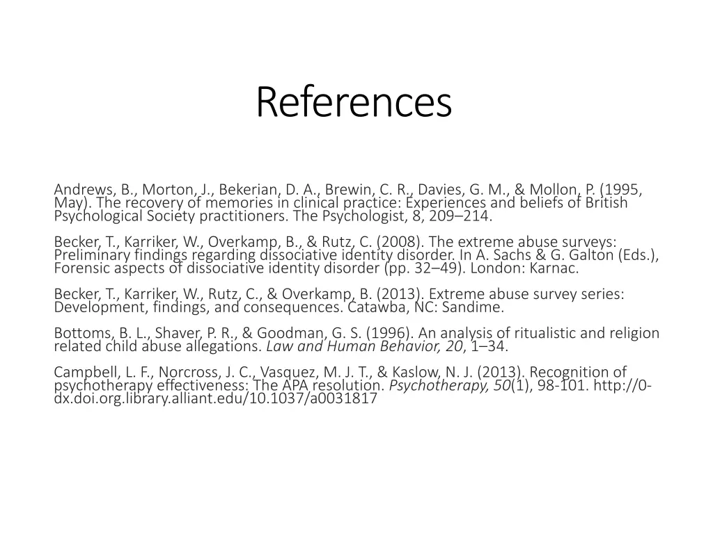 references 1
