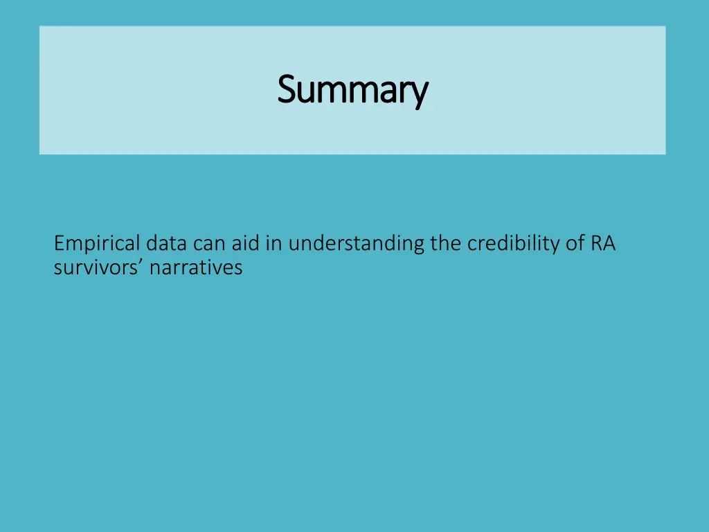 summary summary
