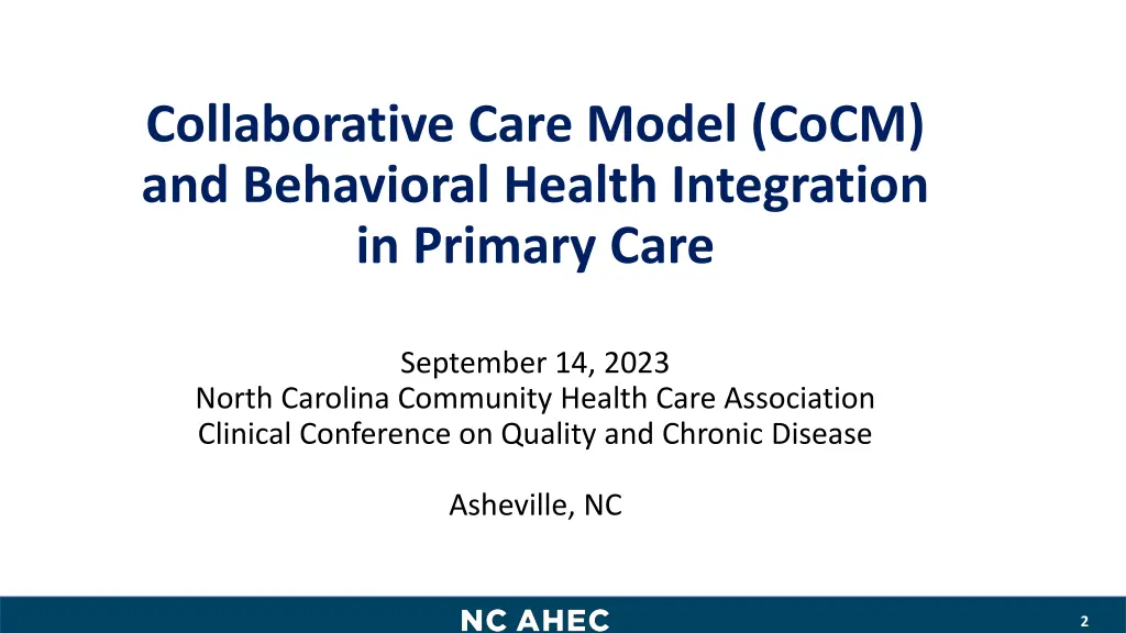 collaborative care model cocm and behavioral