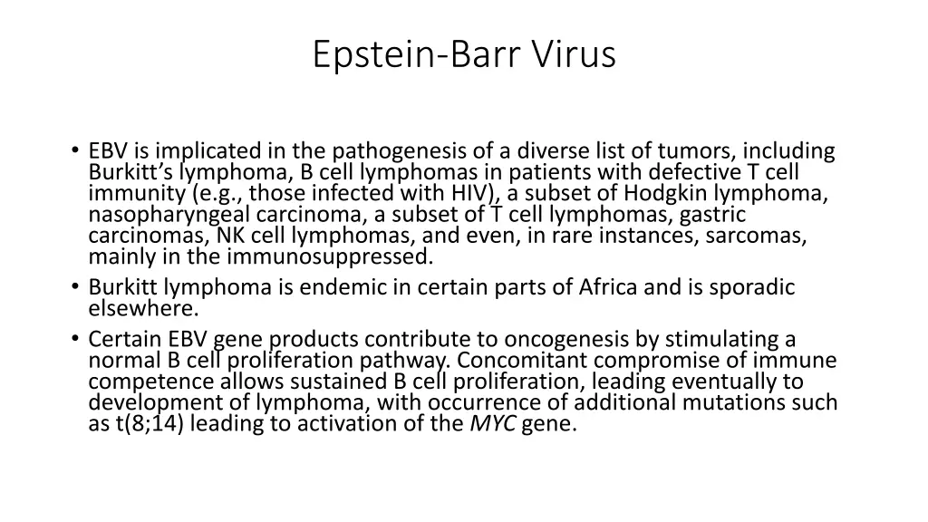 epstein barr virus