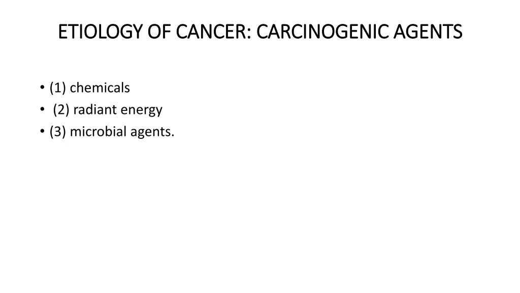 etiology of cancer etiology of cancer