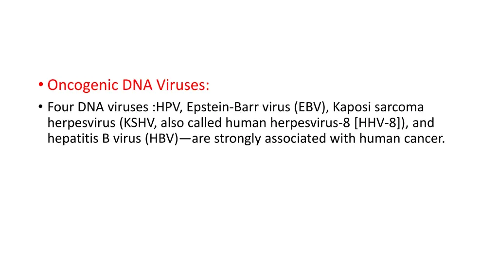 oncogenic dna viruses four dna viruses