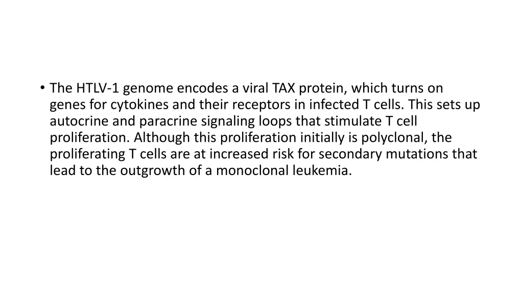 the htlv 1 genome encodes a viral tax protein