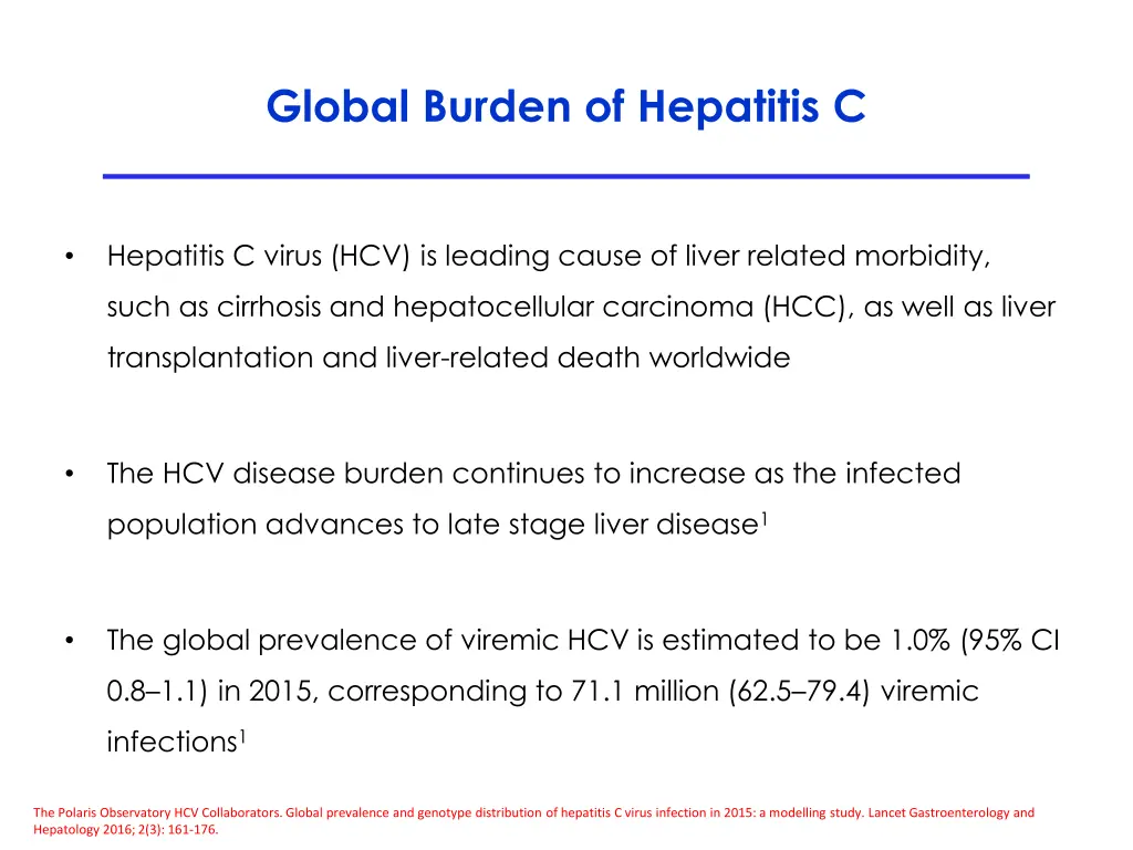global burden of hepatitis c