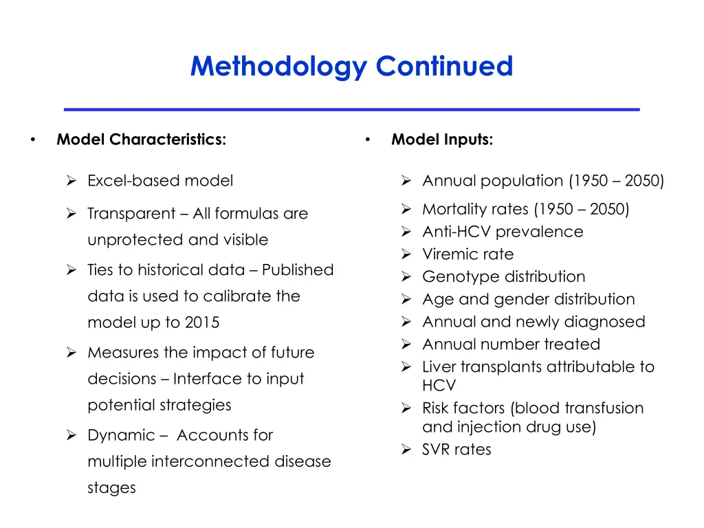 methodology continued