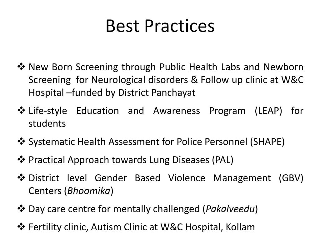 best practices