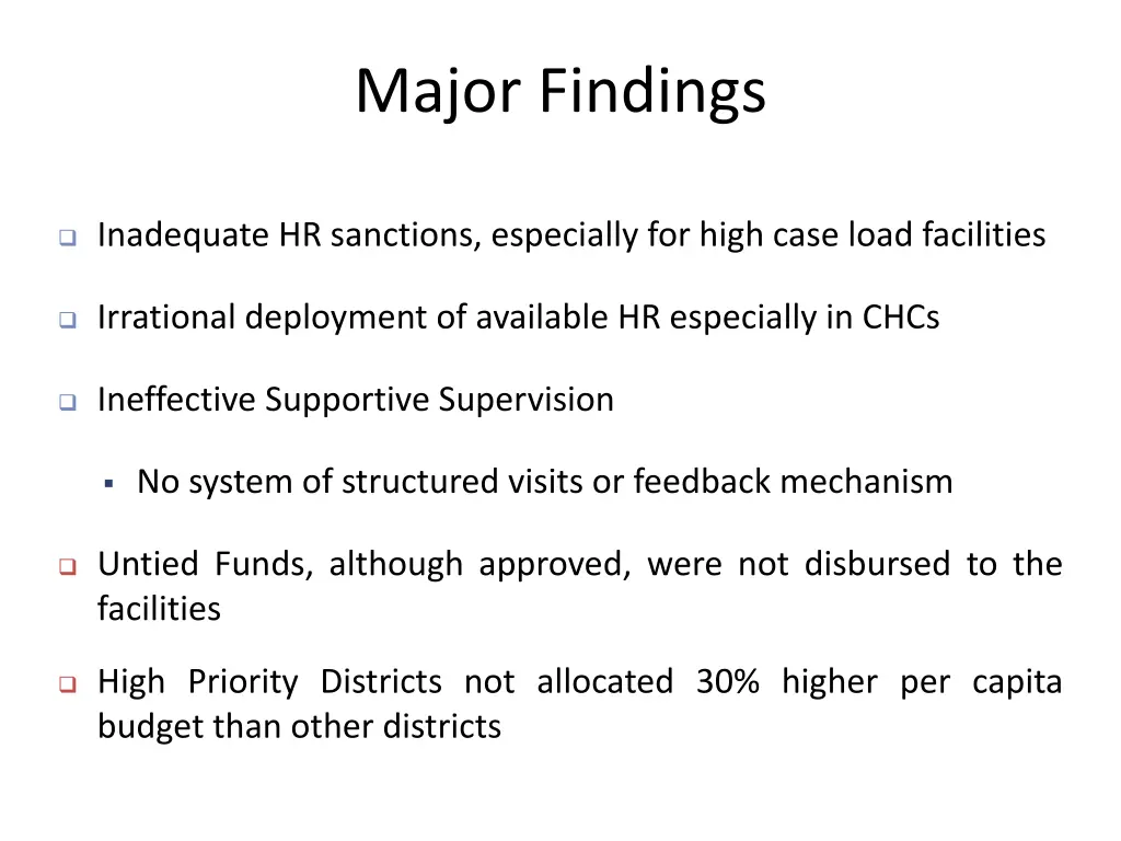 major findings 2