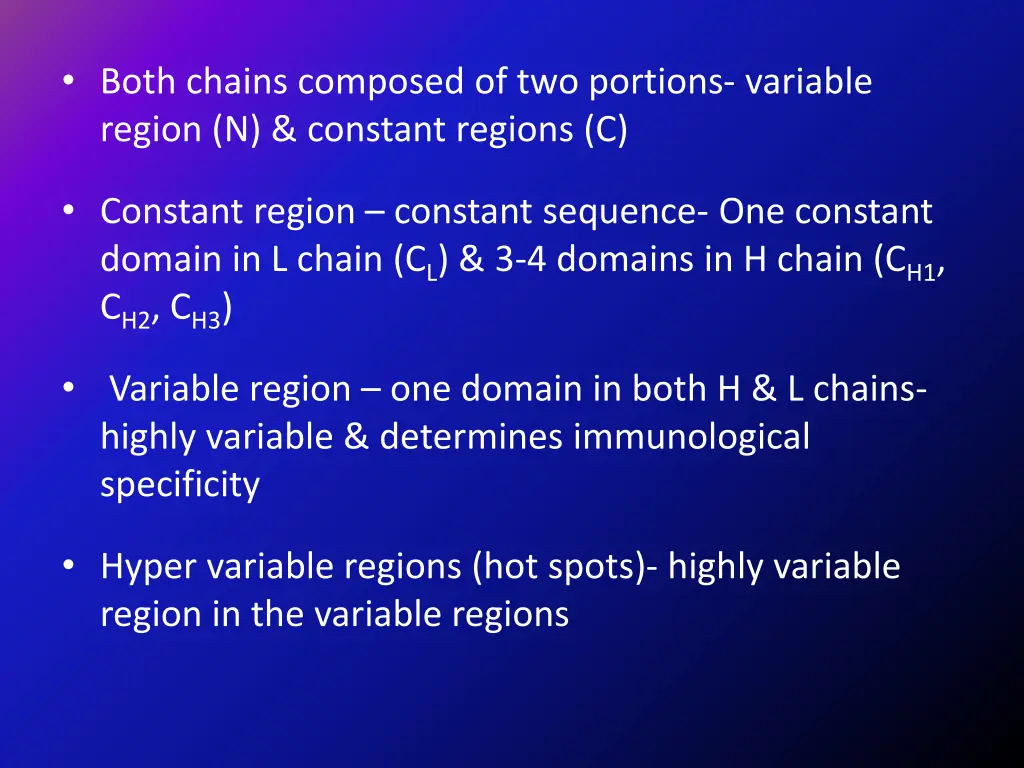 both chains composed of two portions variable