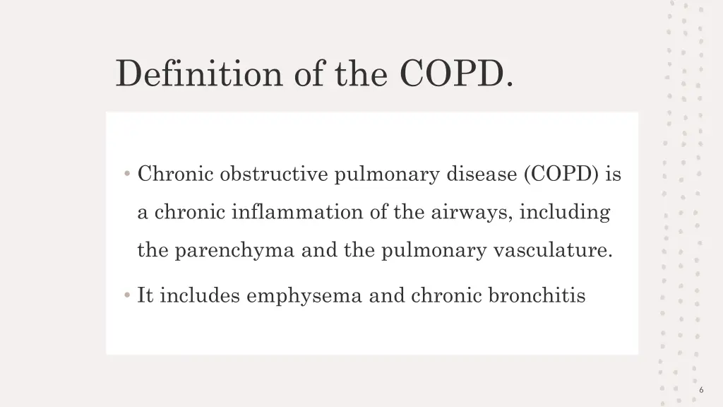 definition of the copd