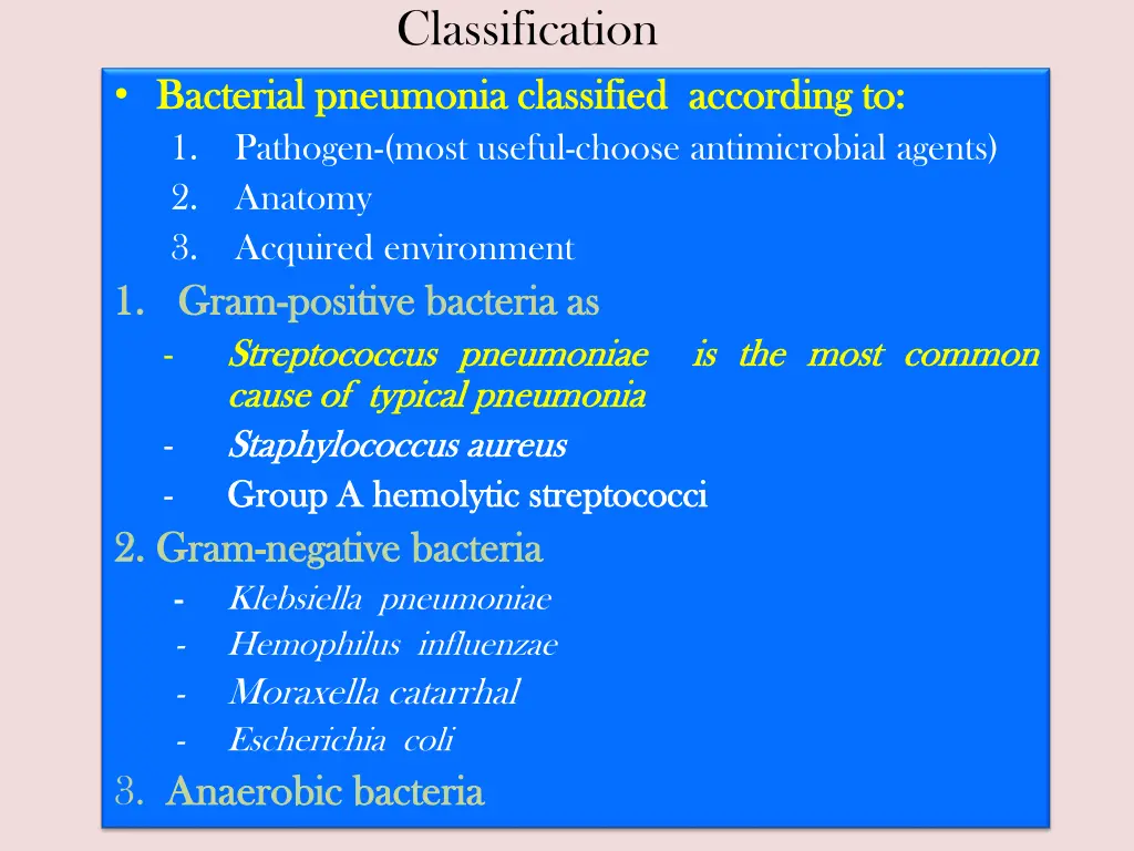 classification pneumonia classified according