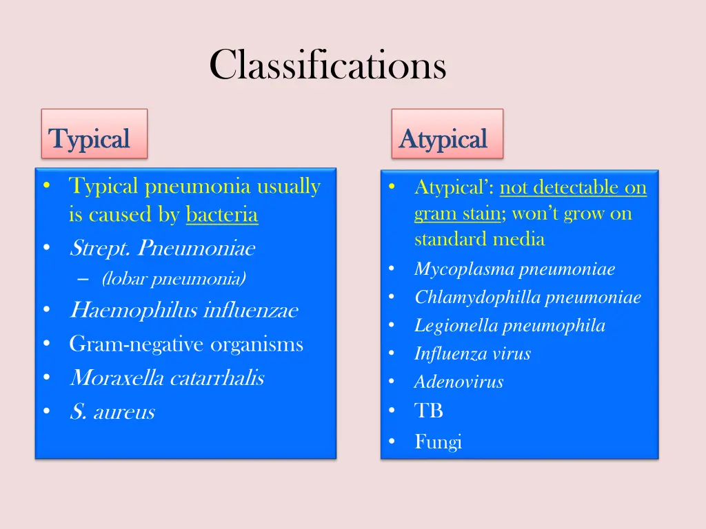 classifications