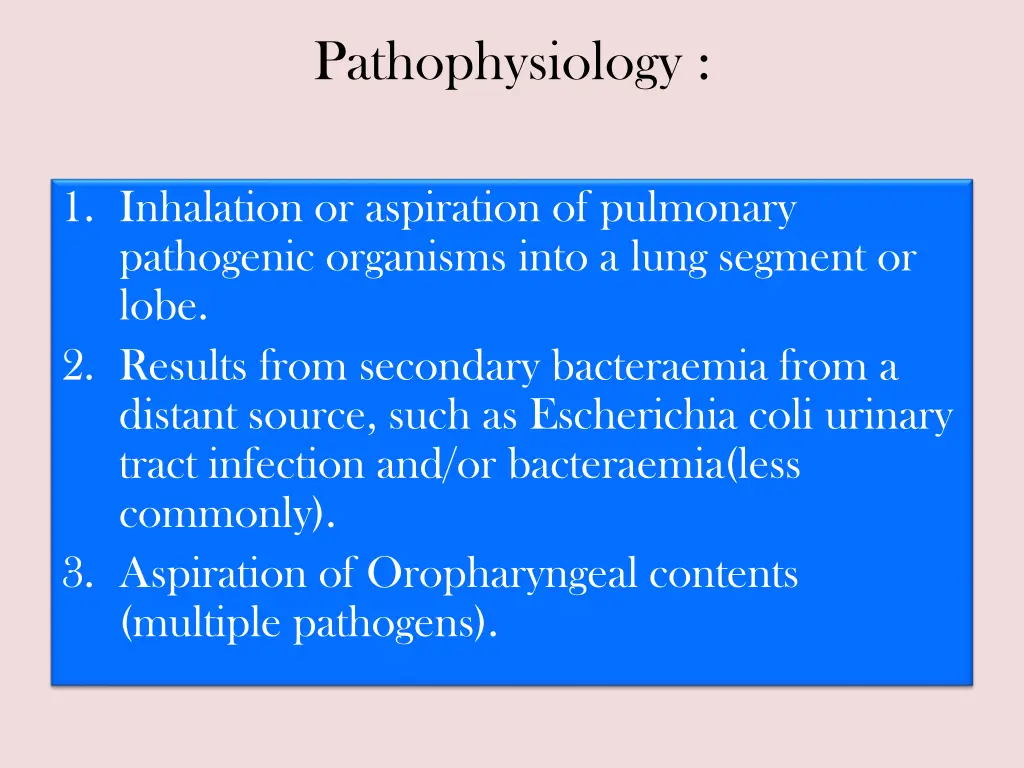 pathophysiology