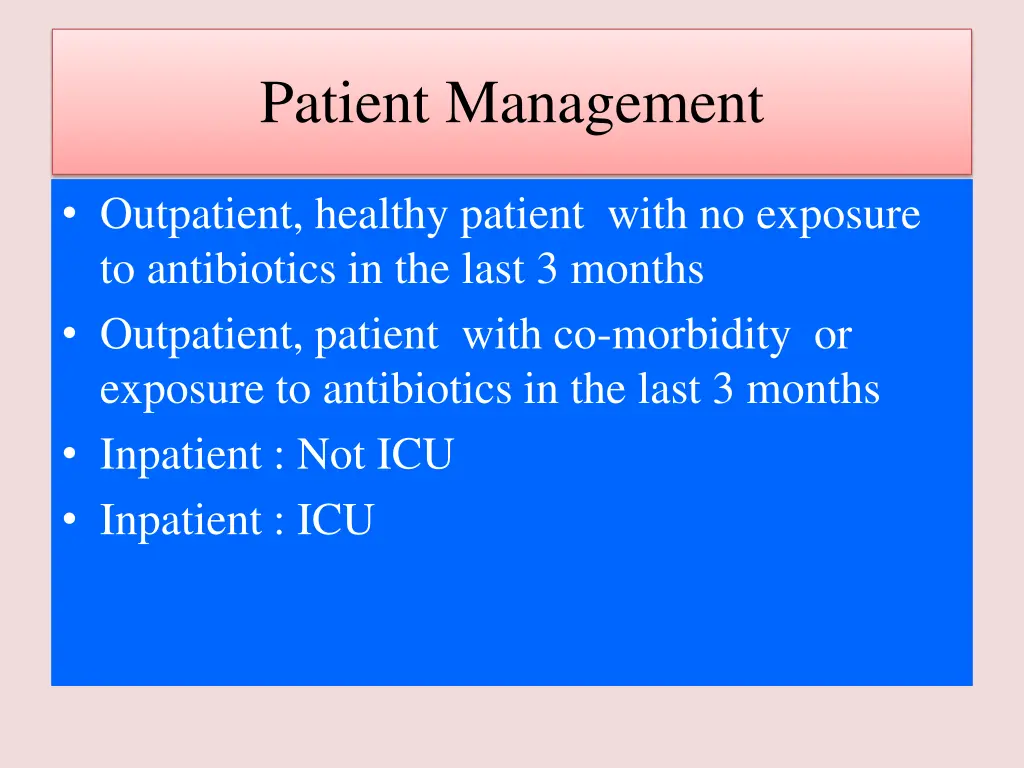 patient management