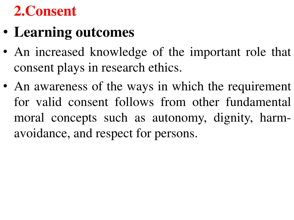 2 consent learning outcomes an increased