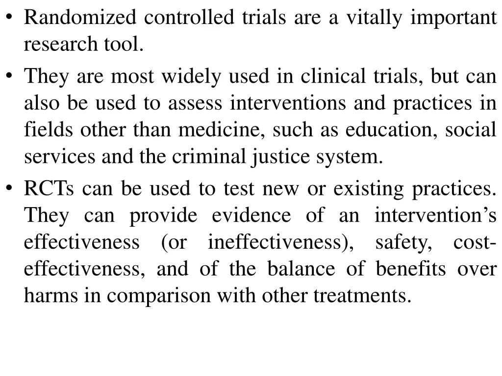 randomized controlled trials are a vitally