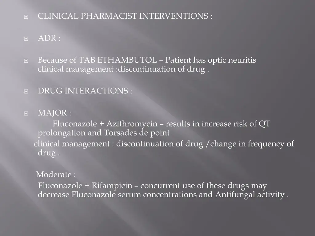 clinical pharmacist interventions