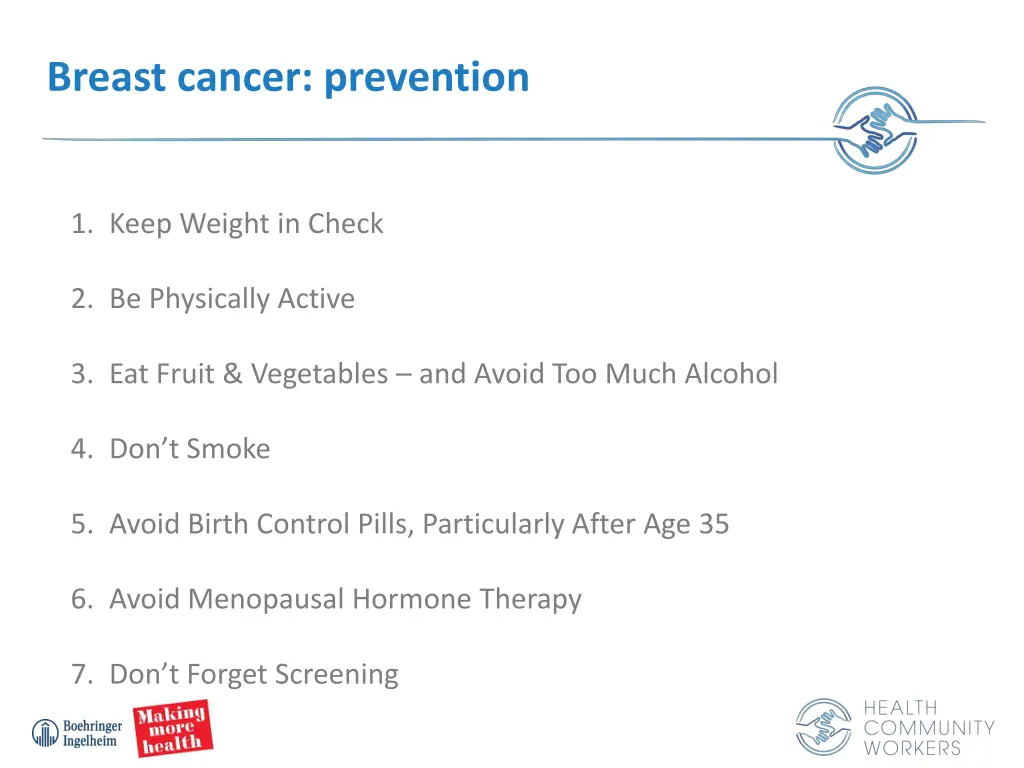 breast cancer prevention