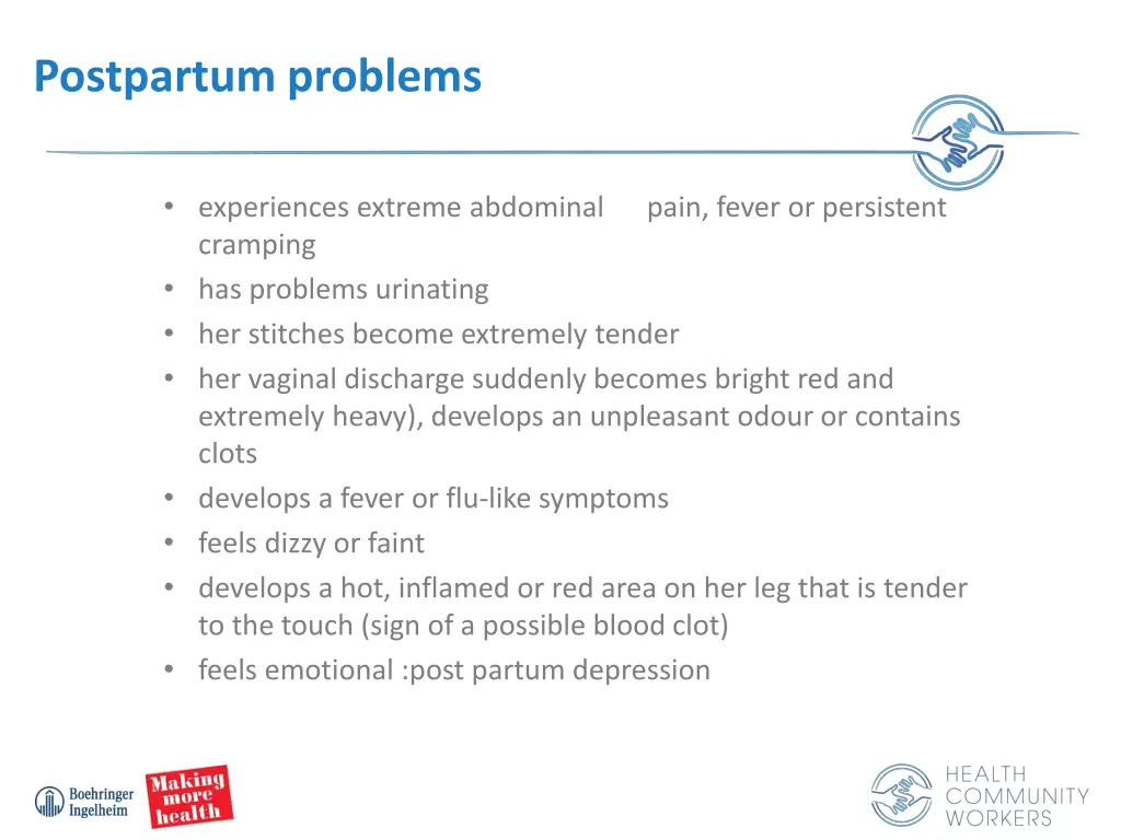 postpartum problems