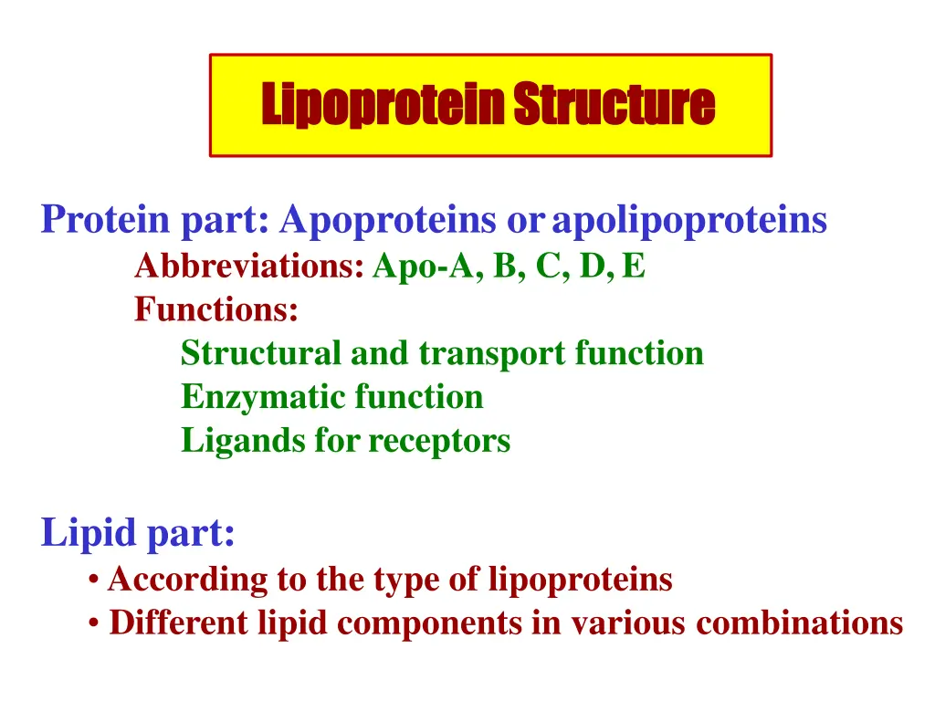 lipoprotein lipoproteinstructure