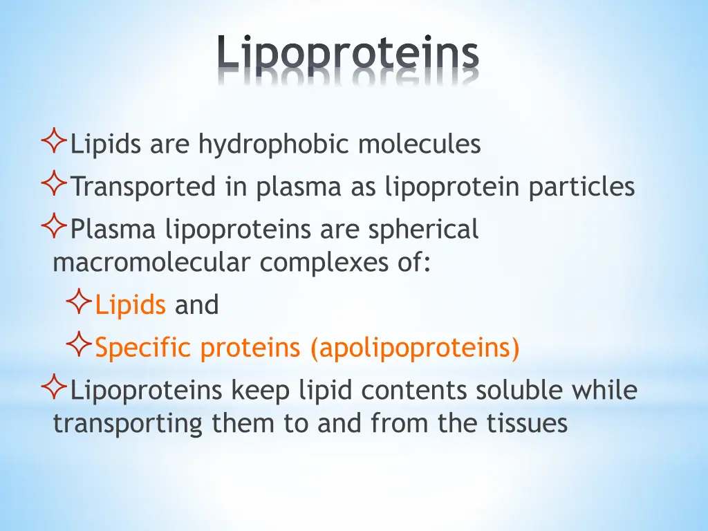 lipoproteins
