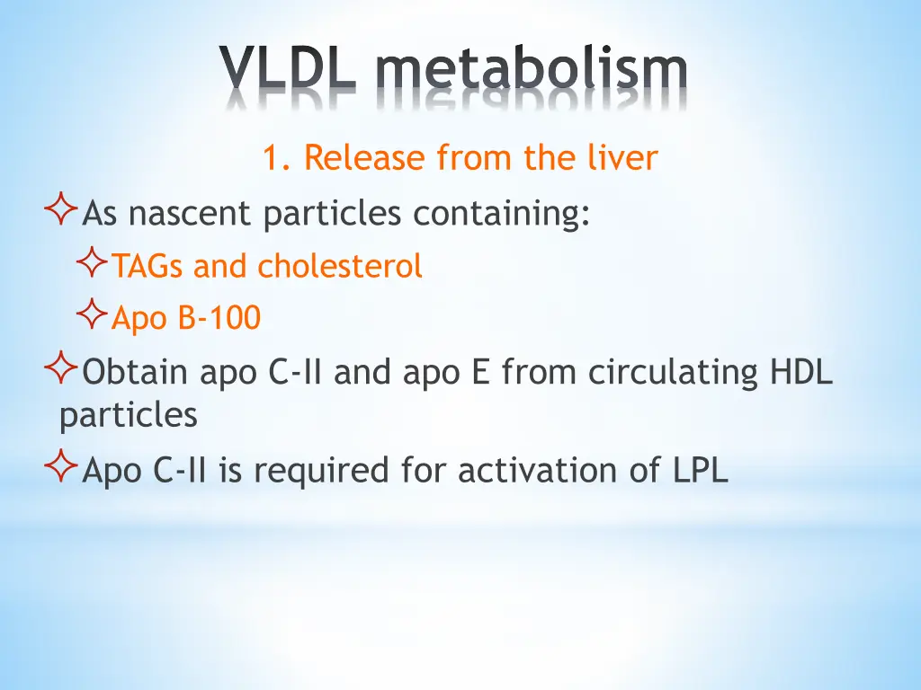 vldl metabolism 1