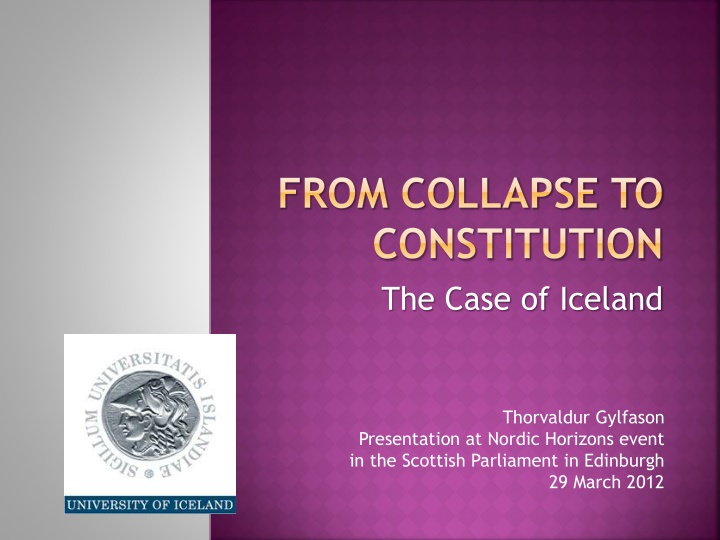 from collapse to constitution the case of iceland