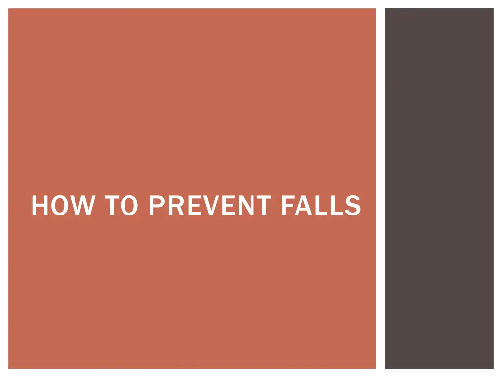 how to prevent falls