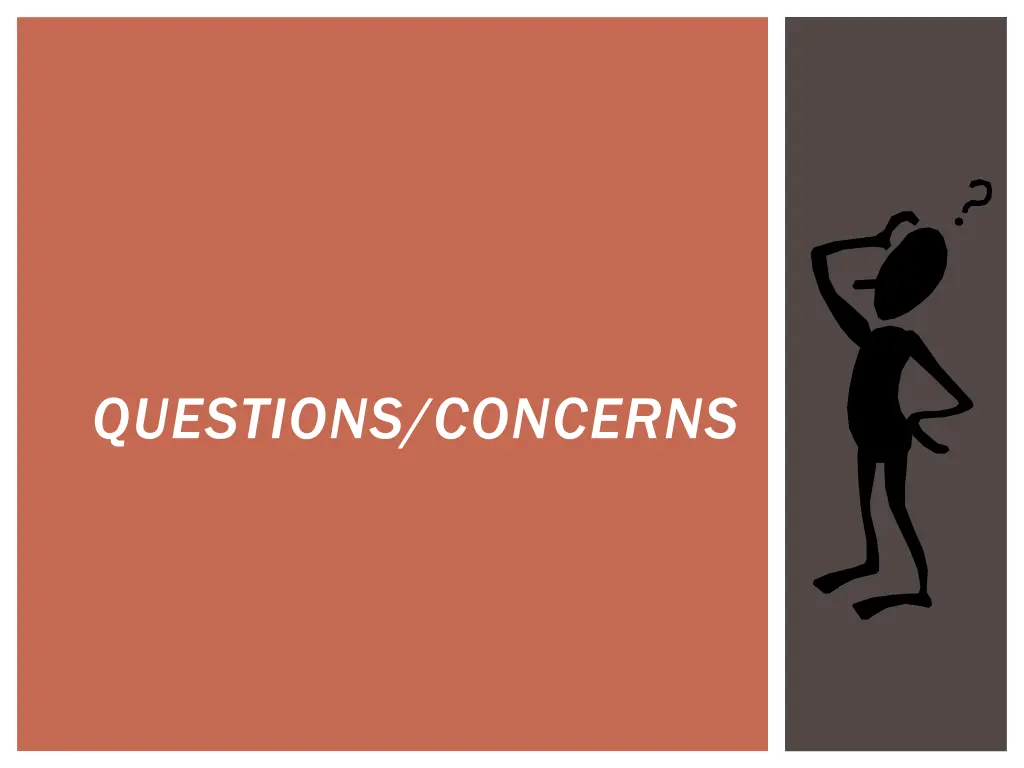 questions concerns