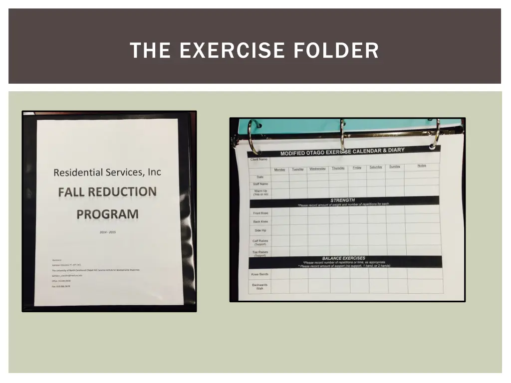 the exercise folder