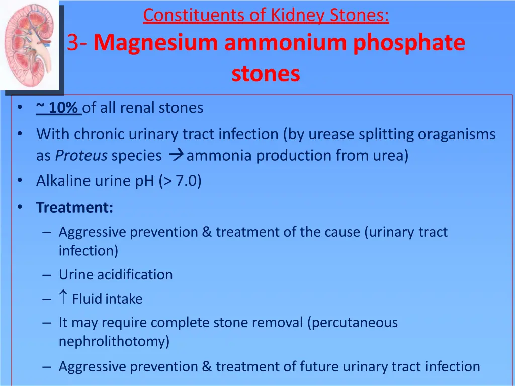 constituents of kidney stones 3 magnesium